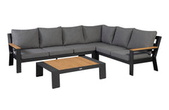 Valerie Loungeset Rechts Teak Antraciet [fsc]