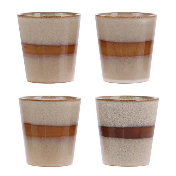 70s ceramics: coffee mug, snow