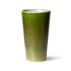 70s ceramics: latte mug, grass
