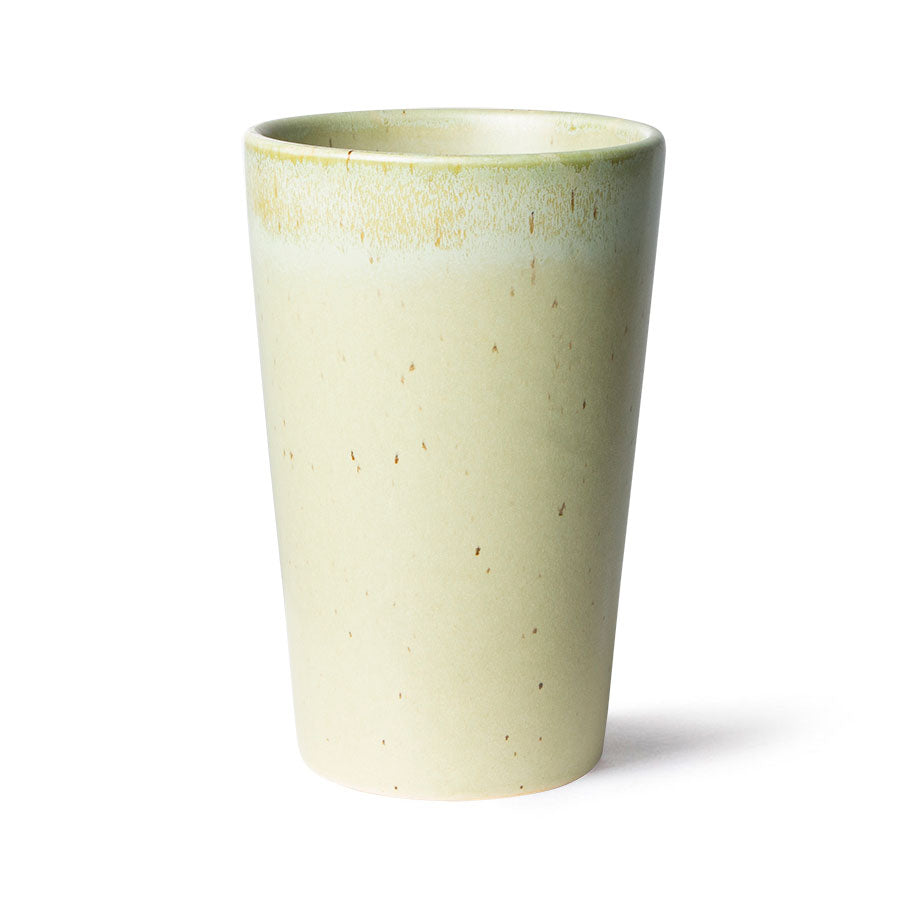 70s ceramics: tea mug, pistachio