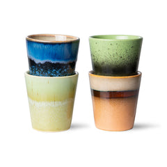 70s ceramics: ristretto mugs, calypso (set of 4)