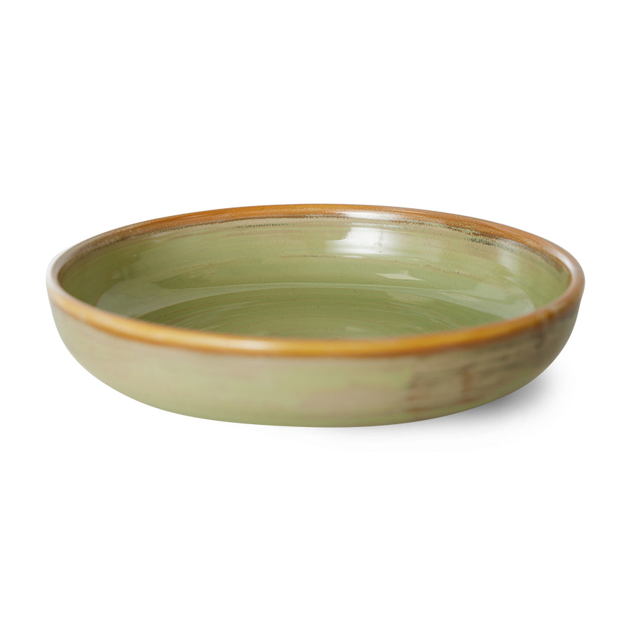 Chef ceramics: deep plate L, moss green