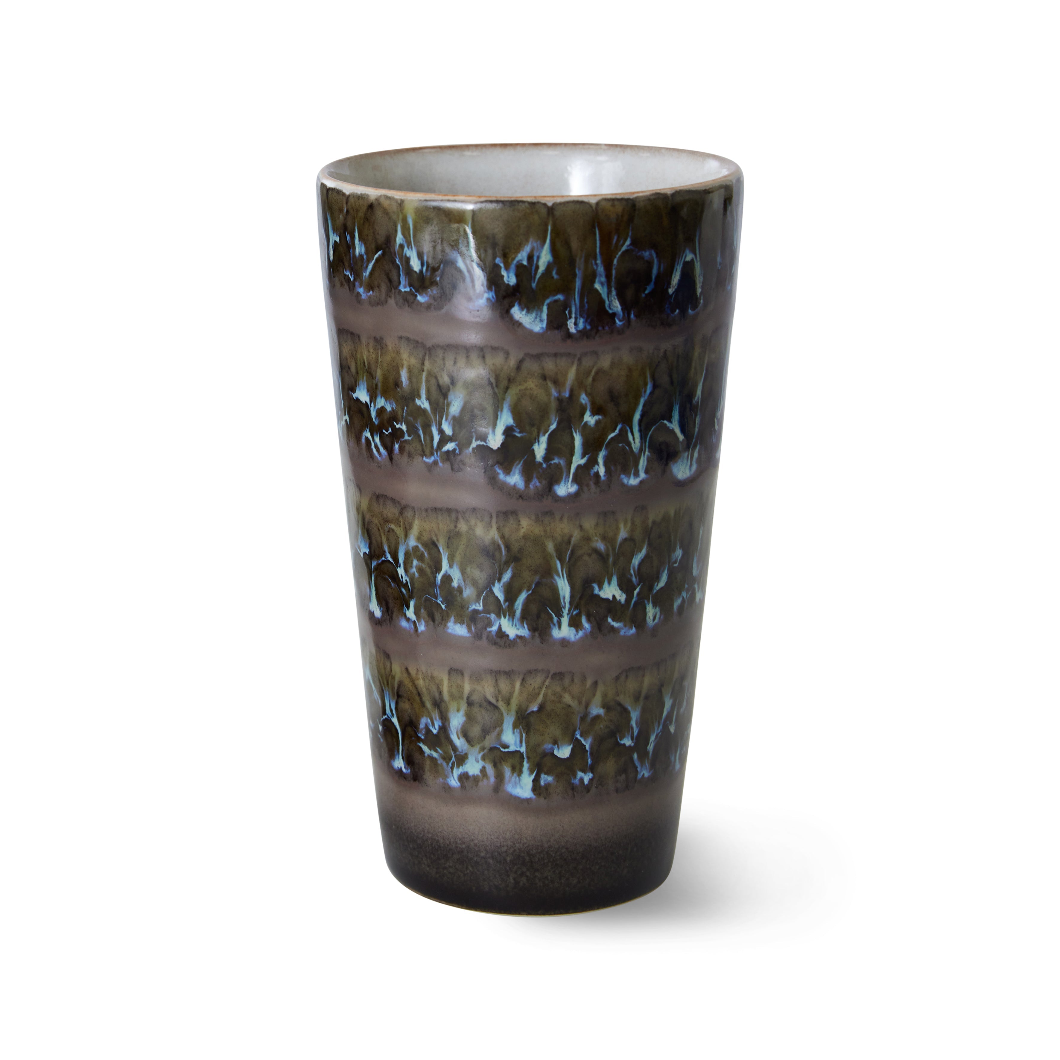 70s ceramics: latte mug, fern