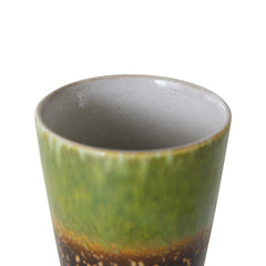 70s ceramics: tea mug, algae