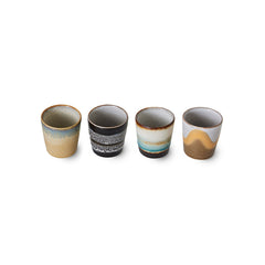 70s ceramics: egg cups, granite (set of 4)