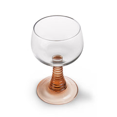 swirl wine glass high, nude