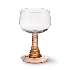 swirl wine glass high, nude