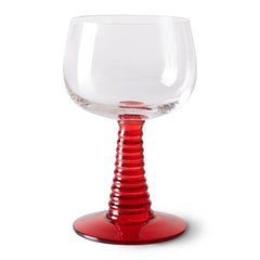 swirl wine glass high, red