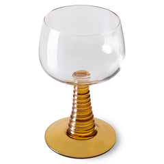 swirl wine glass high, ochre