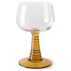 swirl wine glass high, ochre