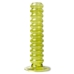 the emeralds: glass candle holder L, lime green