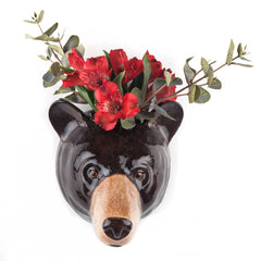 Black Bear wall vase large