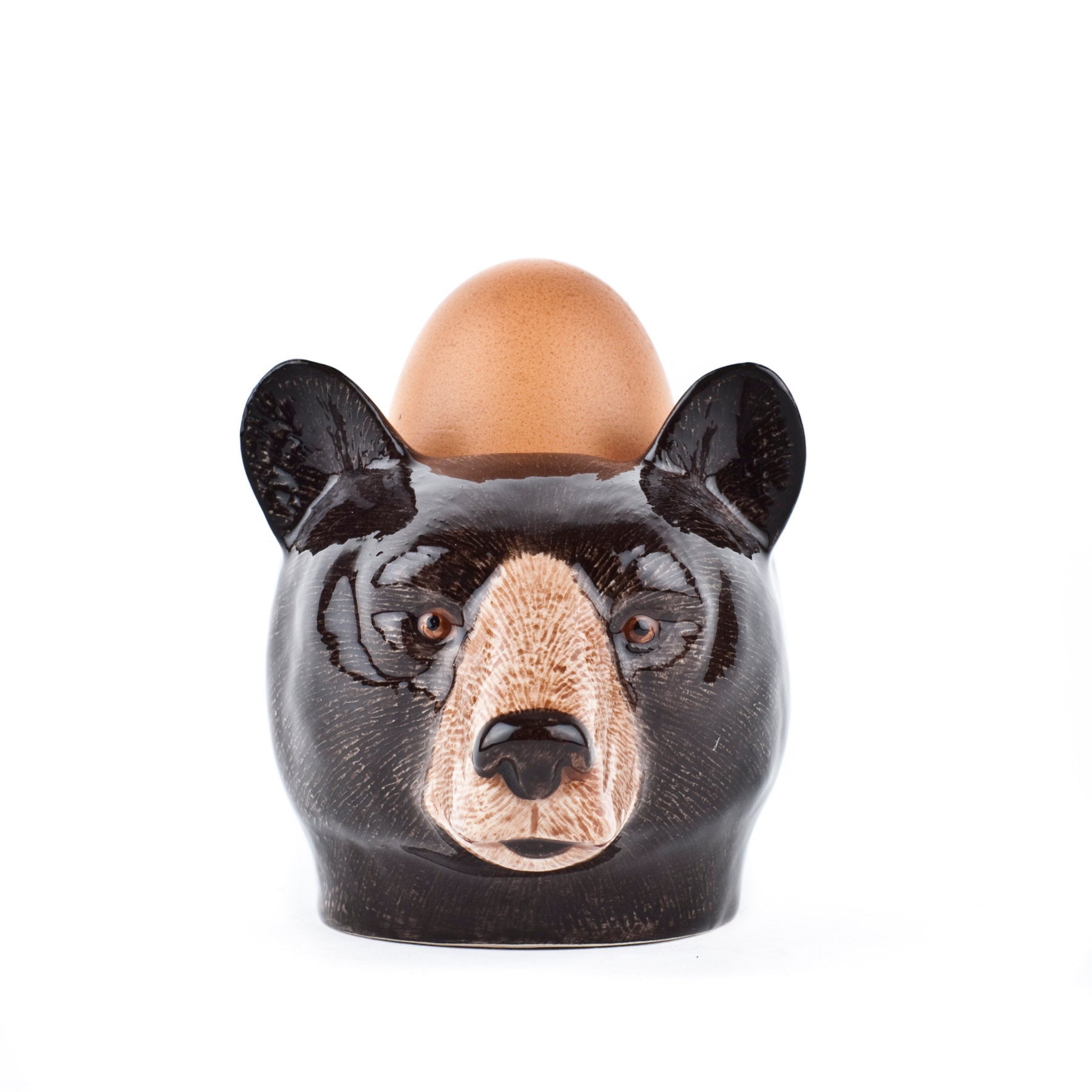 Black bear face egg cup
