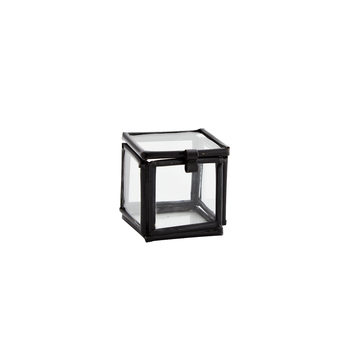 Quadratic glass box black - mini