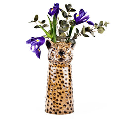 Leopard flower vase large