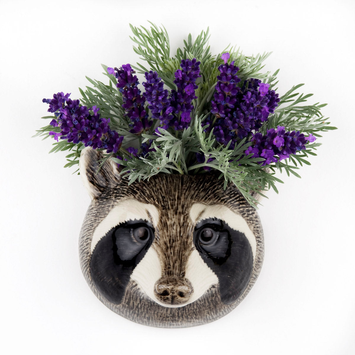 Raccoon wall vase small