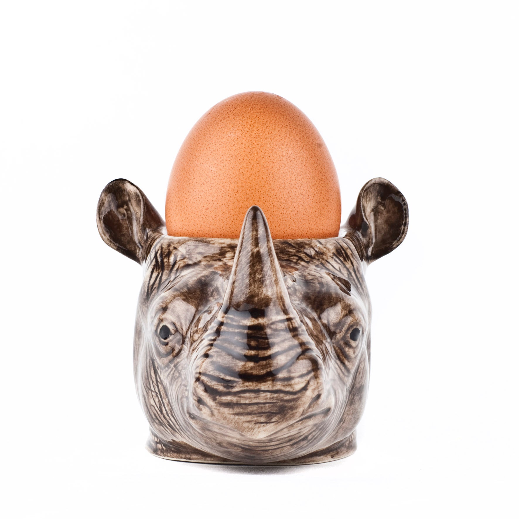 Rhino face egg cup