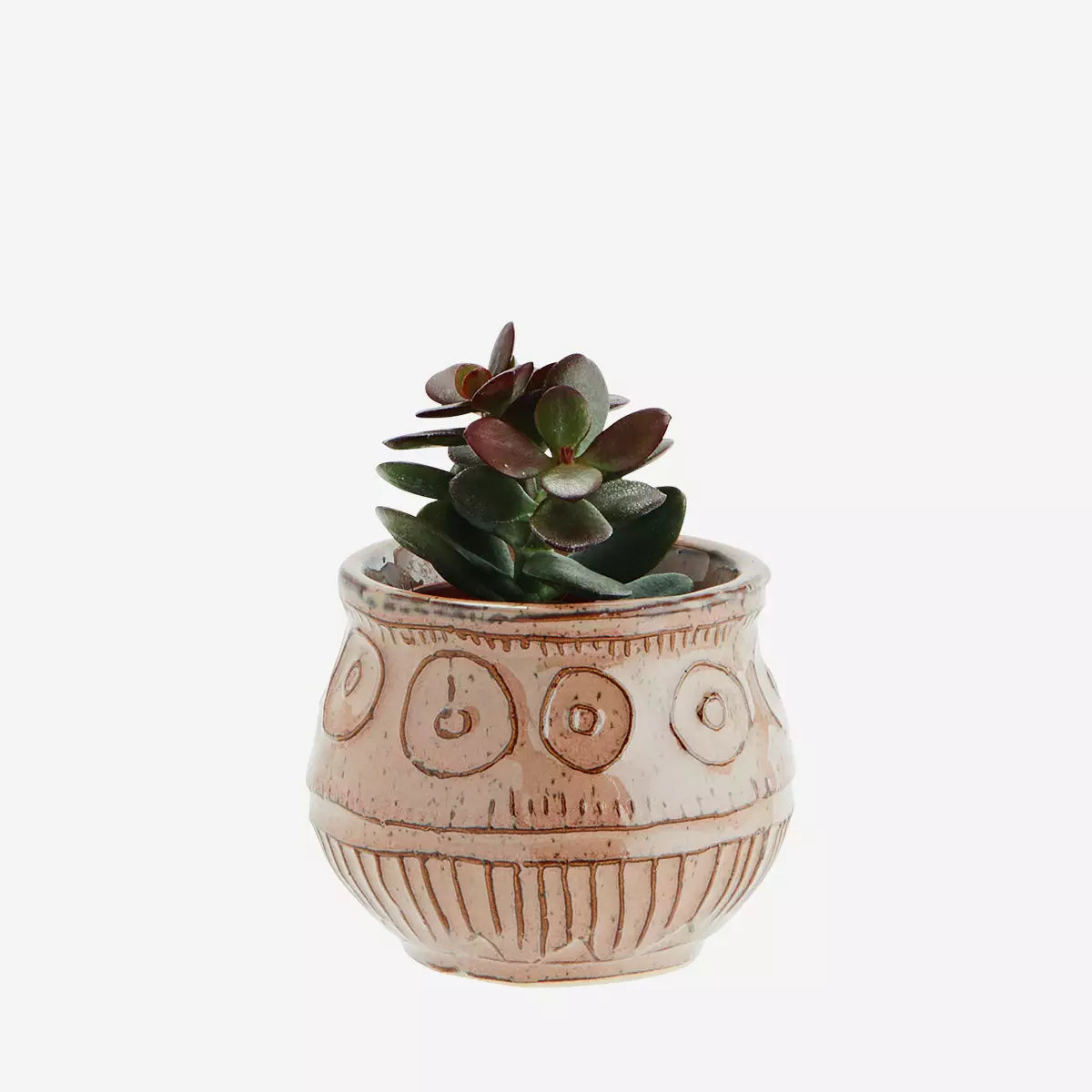 Stoneware flower pot Ash rose small