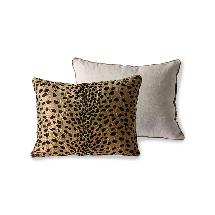 DORIS for HKLIVING: cushion flock print panther (30x40)