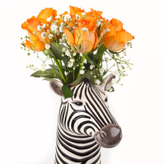 Zebra flower vase