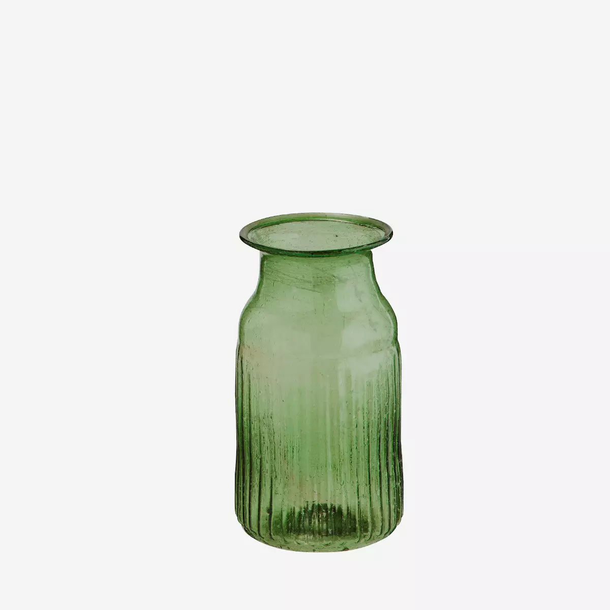Recycled glass vase green
