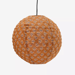 Printed cotton ceiling lamp Hazelnut