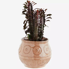 Stoneware flower pot Ash rose large