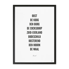 Poster A4 21 x 30 cm -Texel - typo