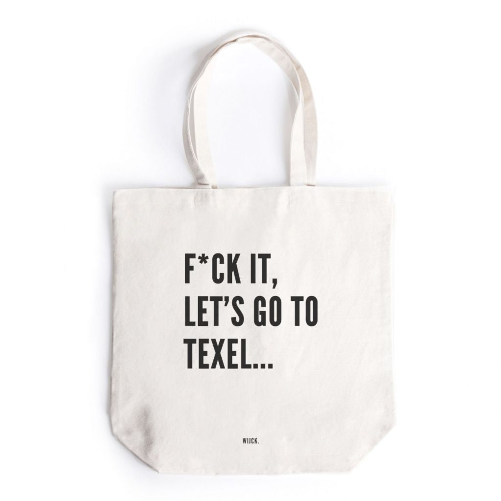 Tote bags canvas tas -Lets go to Texel